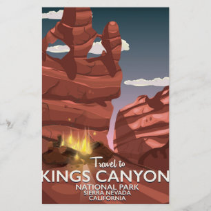 Kings Canyon Sierra Nevada Reisposter Briefpapier