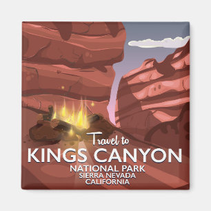 Kings Canyon Sierra Nevada Travel poster Magneet