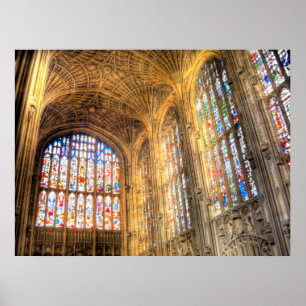 King's College Chapel ~ Cambridge, Engeland Poster
