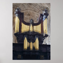Kings College Kapel Orgel, Cambridge Poster