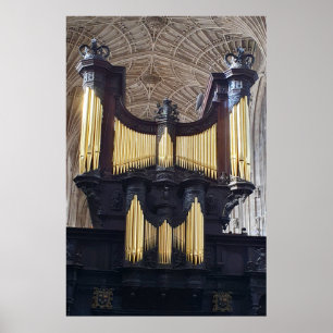 Kings College Kapel Orgel, Cambridge Poster