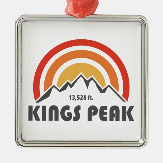 Kings Peak, Utah Metalen Ornament (Voorkant)