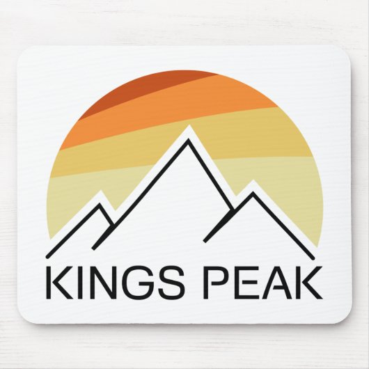 Kings Peak Utah Retro Muismat (Voorkant)