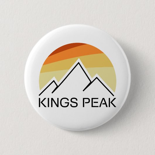 Kings Peak Utah Retro Ronde Button 5,7 Cm (Voorkant)