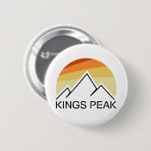 Kings Peak Utah Retro Ronde Button 5,7 Cm (Voorkant /achterkant)