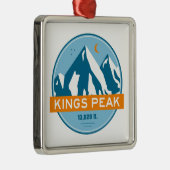 Kings Peak Utah Stars Moon Metalen Ornament (Rechts)
