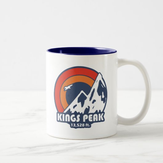 Kings Peak Utah Sun Eagle Tweekleurige Koffiemok (Rechts)