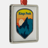 Kings Peak Utah Sunrise Metalen Ornament (Rechts)