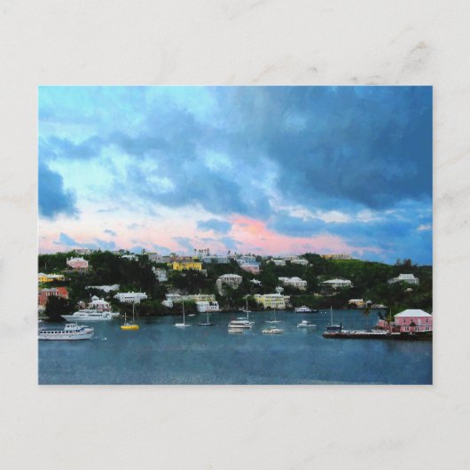 King's Wharf Bermuda Harbor Sunrise Briefkaart (Voorkant)