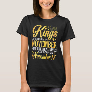 Kings worden geboren in nov. de echte koningen wor t-shirt