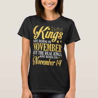 Kings worden geboren in nov. de echte koningen wor t-shirt