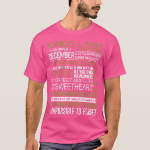Kings wordt geboren in december Sagittarius Birthd T-shirt