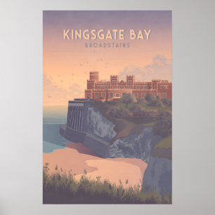 Kingsgate Bay Broadstairs Kust Reisposter Poster
