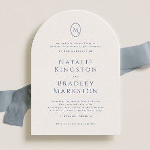 Kingston Elegant Monogram Typografie Huwelijk Kaart