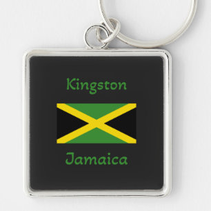 Kingston Jamaica - Jamaicaanse vlag Sleutelhanger