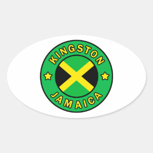 Kingston Jamaica Ovale Sticker