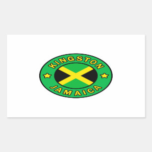 Kingston Jamaica Rechthoekige Sticker