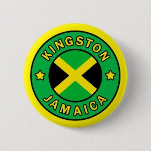 Kingston Jamaica Ronde Button 5,7 Cm