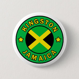 Kingston Jamaica Ronde Button 5,7 Cm