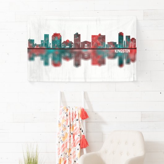 Kingston Jamaica Skyline Spandoek (Insitu)