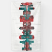 Kingston Jamaica Skyline Spandoek (Verticaal)