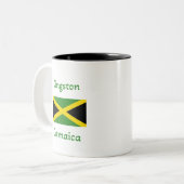 Kingston Jamaïque - Drapeau jamaïcain café Mug (Devant gauche)