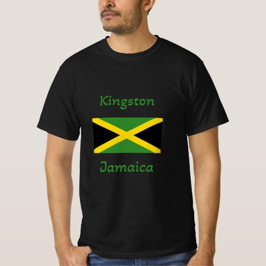 Kingston Jamaïque - Drapeau jamaïcain T-shirt (Devant)