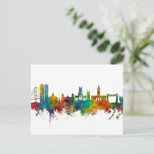 Kingston on Hull England Skyline Briefkaart (Staand voorkant)
