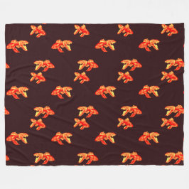 Kingyo Goldfish Red en geel Fleece Deken