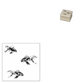 Kingyo Goldfish Red en geel Rubberstempel (Gestempeld)