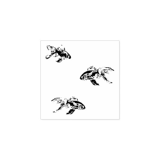 Kingyo Goldfish Red en geel Rubberstempel (Afrduk)