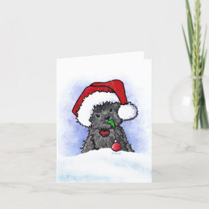 KiniArt Affenpinscher Kerstmis Feestdagen Kaart