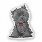 KiniArt Affenpinscher Vinyl Sticker (Voorkant)