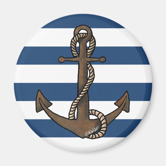 KiniArt Anchor Nautical Magnet Magneet (Voorkant)