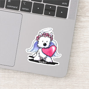 KiniArt Angel Westie Sticker