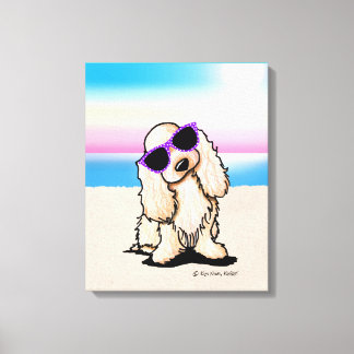KiniArt ASCOB Cocker Spaniel Dog Beach Canvas Afdruk