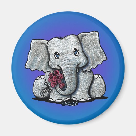 KiniArt Baby Elephant Magnet (Devant)