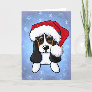 KiniArt Basset-kerstkaart Feestdagen Kaart