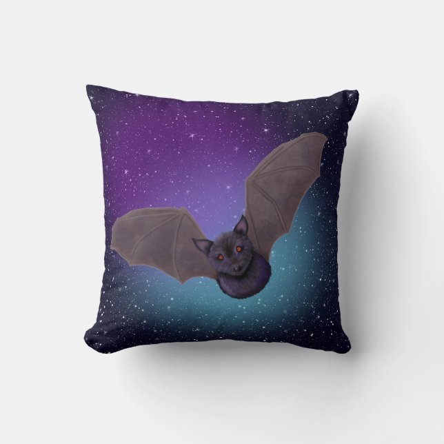 KiniArt Bat Halloween Kussen (Voorkant)