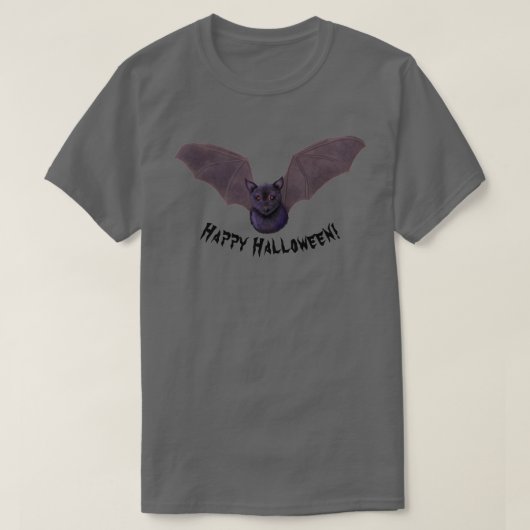 KiniArt Bat Halloween T-Shirt (Design voorkant)