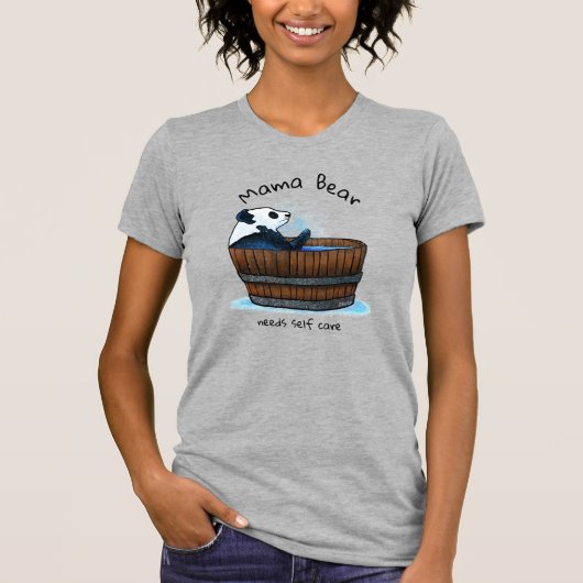 KiniArt Bathing Panda Beer T-shirt (Voorkant)