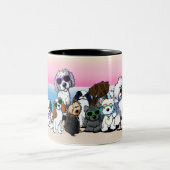 KiniArt Beach Chiens Café Mug (Centre)