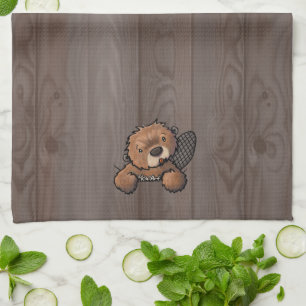 KiniArt Beaver Kitchen Towel Theedoek
