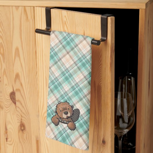 KiniArt Beaver over Marina Pset Kitchen Towel Theedoek (Derde Gevouwen)
