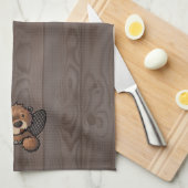 KiniArt Beaver Serviette de cuisine (Quart Plié)