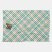 KiniArt Beaver sur Marina Plaid Serviette de cuisi (Horizontal)