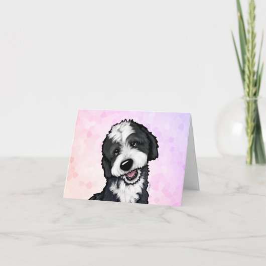 KiniArt Bernadoodle Bedankkaart (Voorkant)