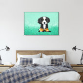 KiniArt Bernese Mountain Dog Canvas Afdruk (Insitu (Slaapkamer))