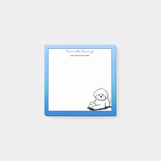 KiniArt Bichon Frise Post-it Notes (Voorkant)
