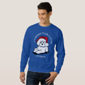 KiniArt Bichon Frise Sweatshirt de Noël (Devant entier)